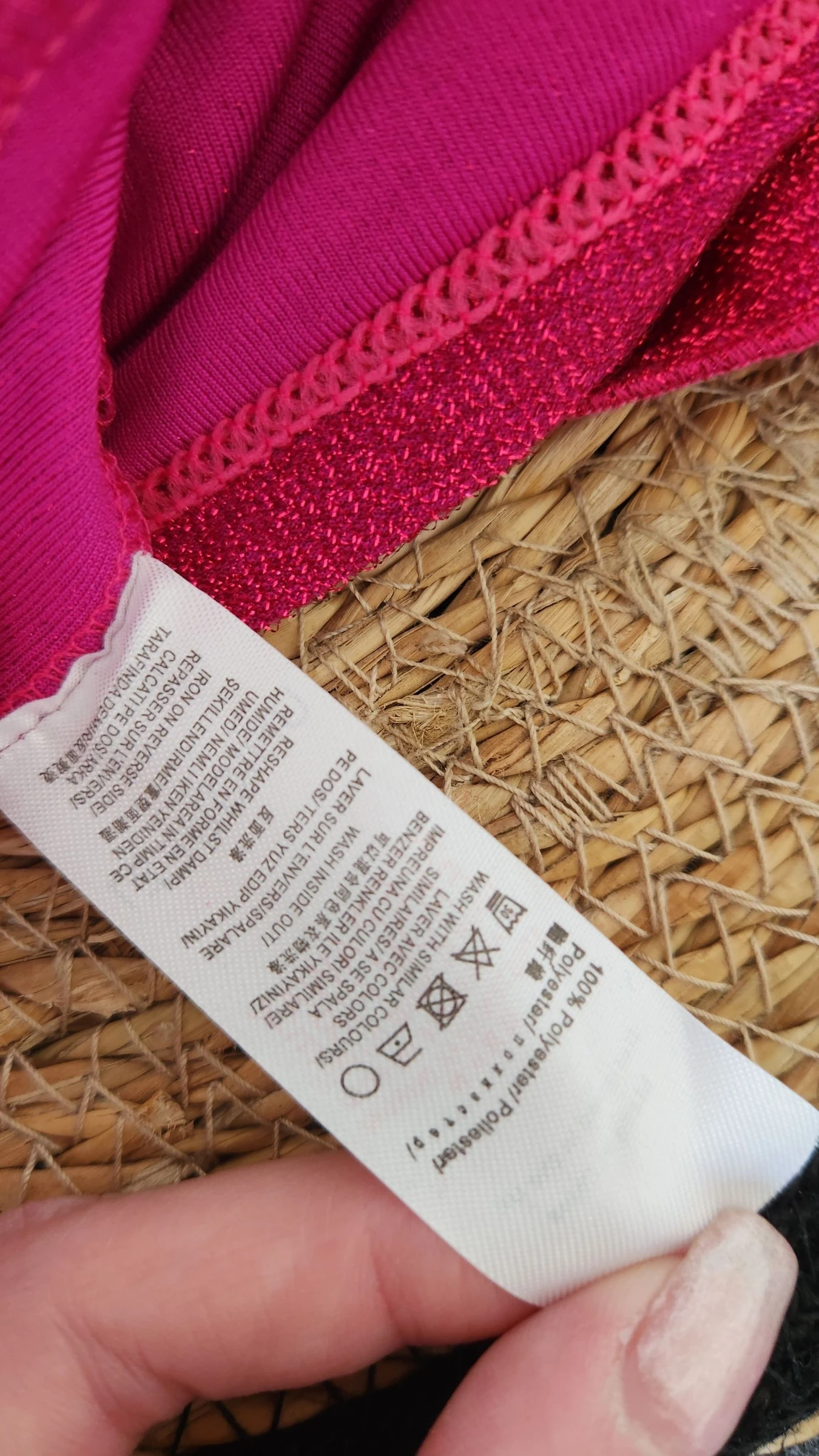 Fuchsia glitterende avondjurk met V-hals ●Maat S●🌸 Nieuw – photo 10